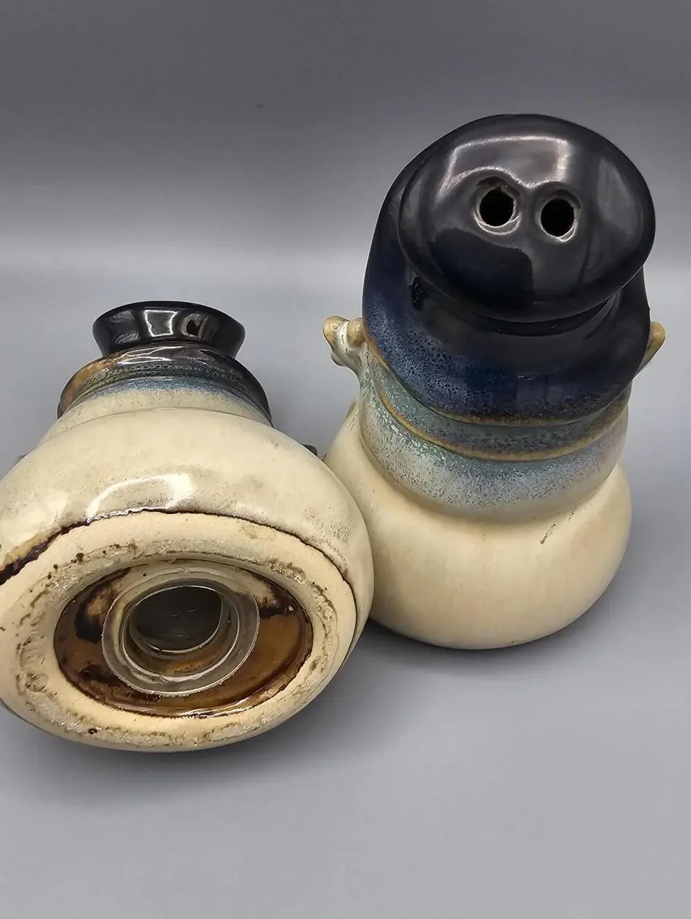 Vintage Ceramic Snowman Salt and Pepper Shakers